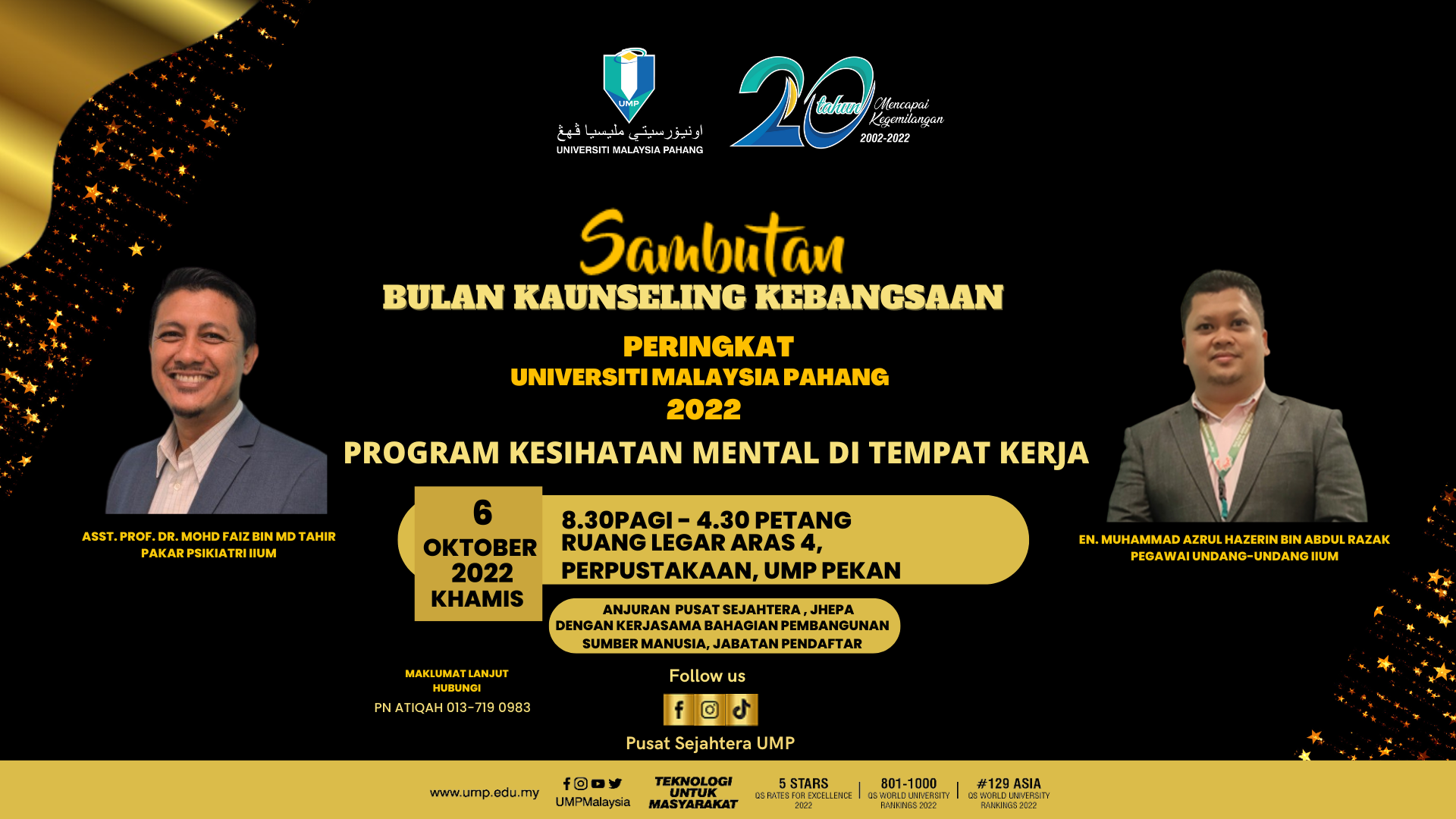 Sambutan Bulan Kaunseling " Program Kesihatan Mental di Tempat Kerja" 