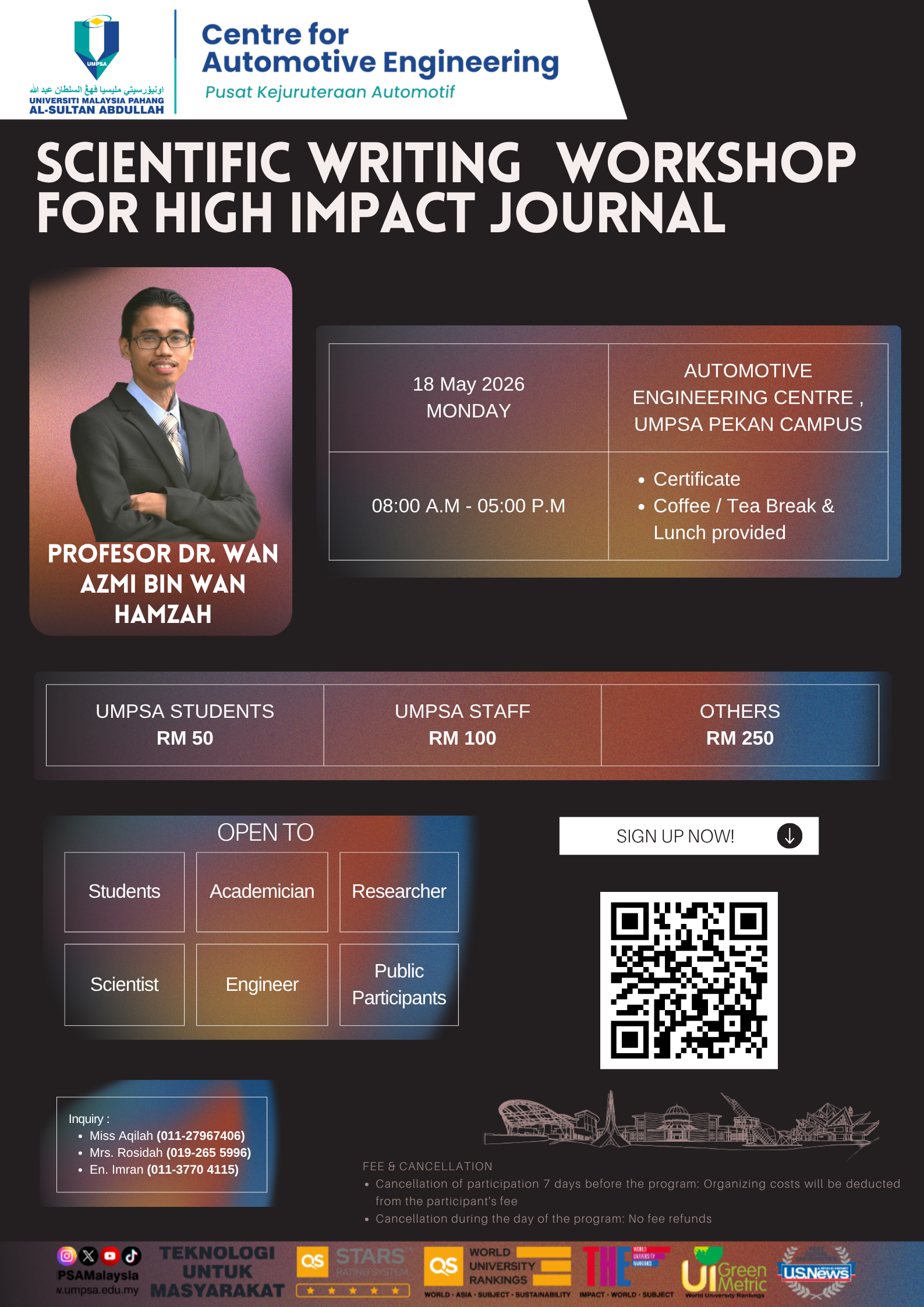 SCIENTIFIC WRITING WORKSHOP FOR HIGH IMPACT JOURNAL