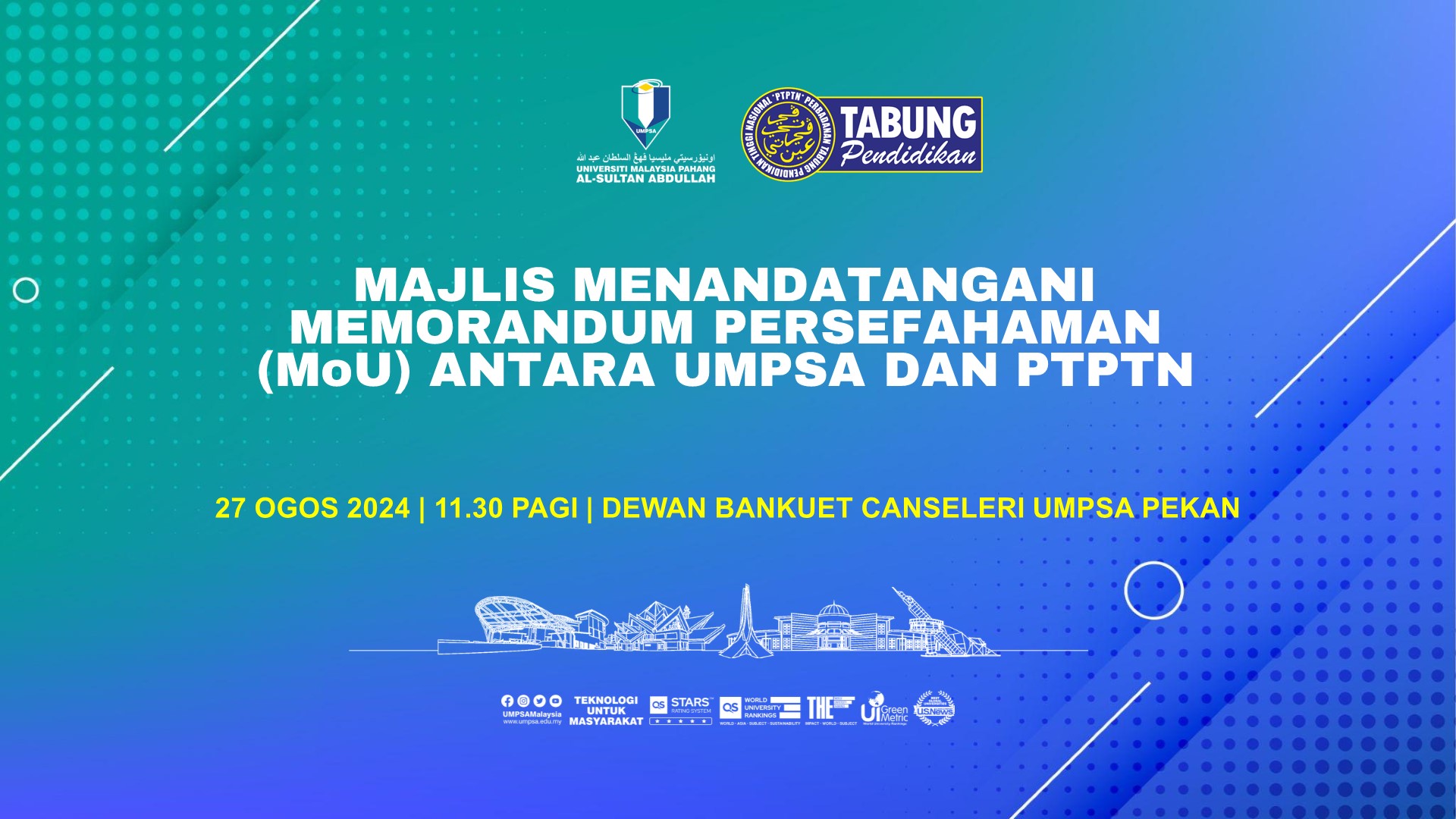 MAJLIS MENANDATANGANI MEMORANDUM PERSEFAHAMAN (MoU) ANTARA UMPSA DAN PTPTN