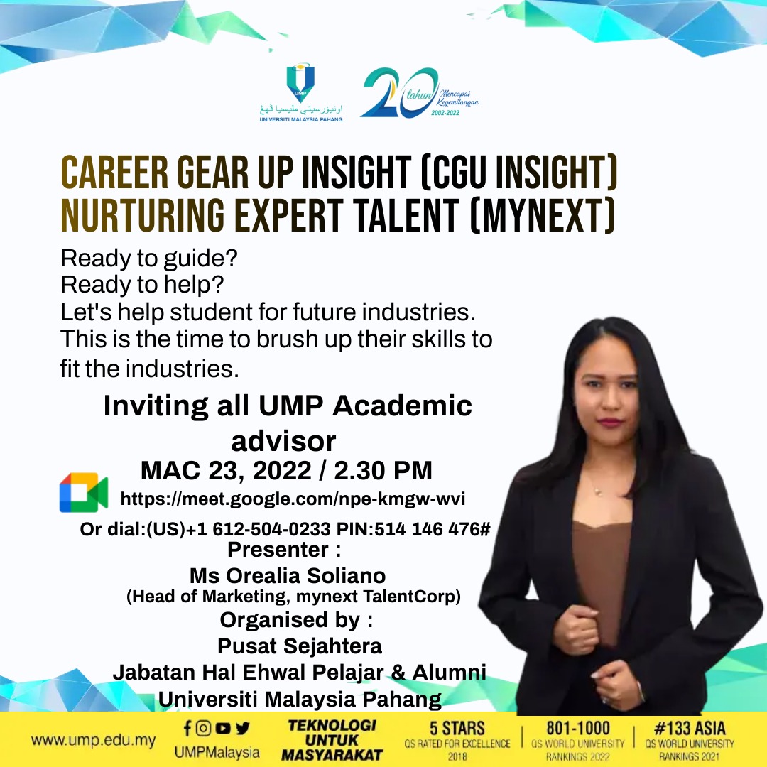 Inviting All UMP Academic Advisor
