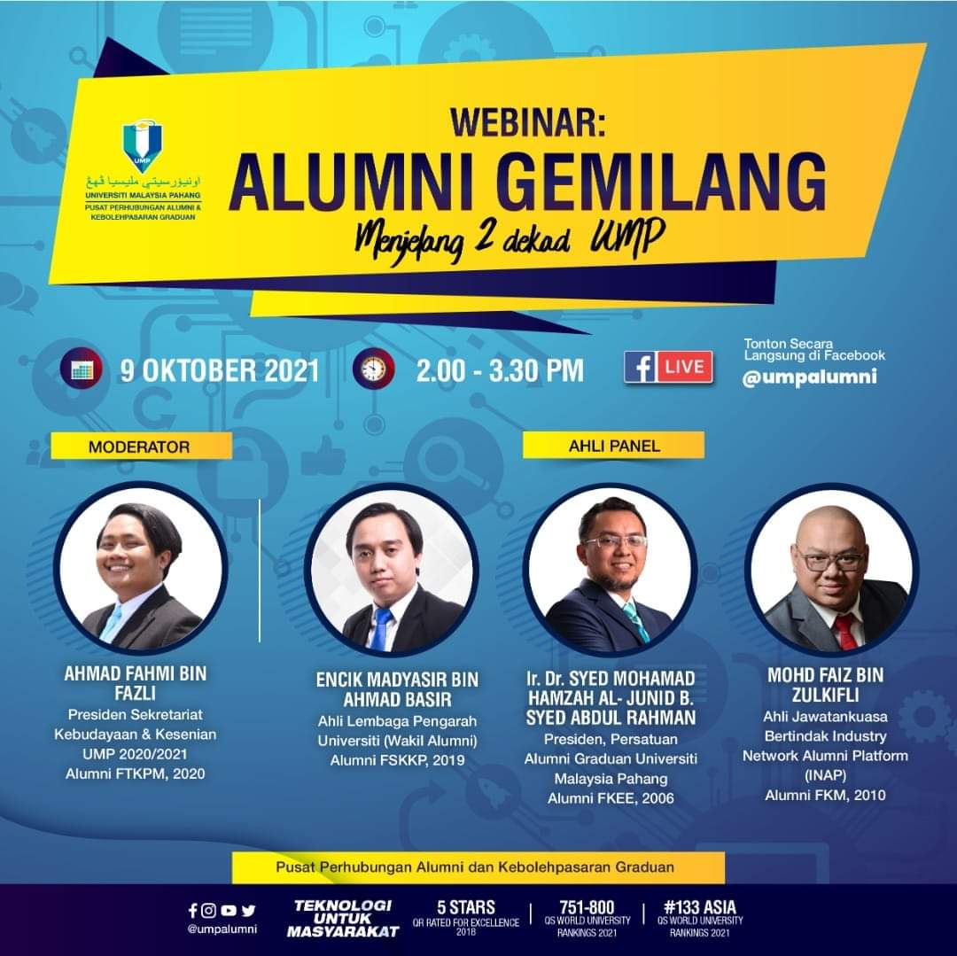 Semua pelajar & Alumni UMP dijemput untuk menyertai 