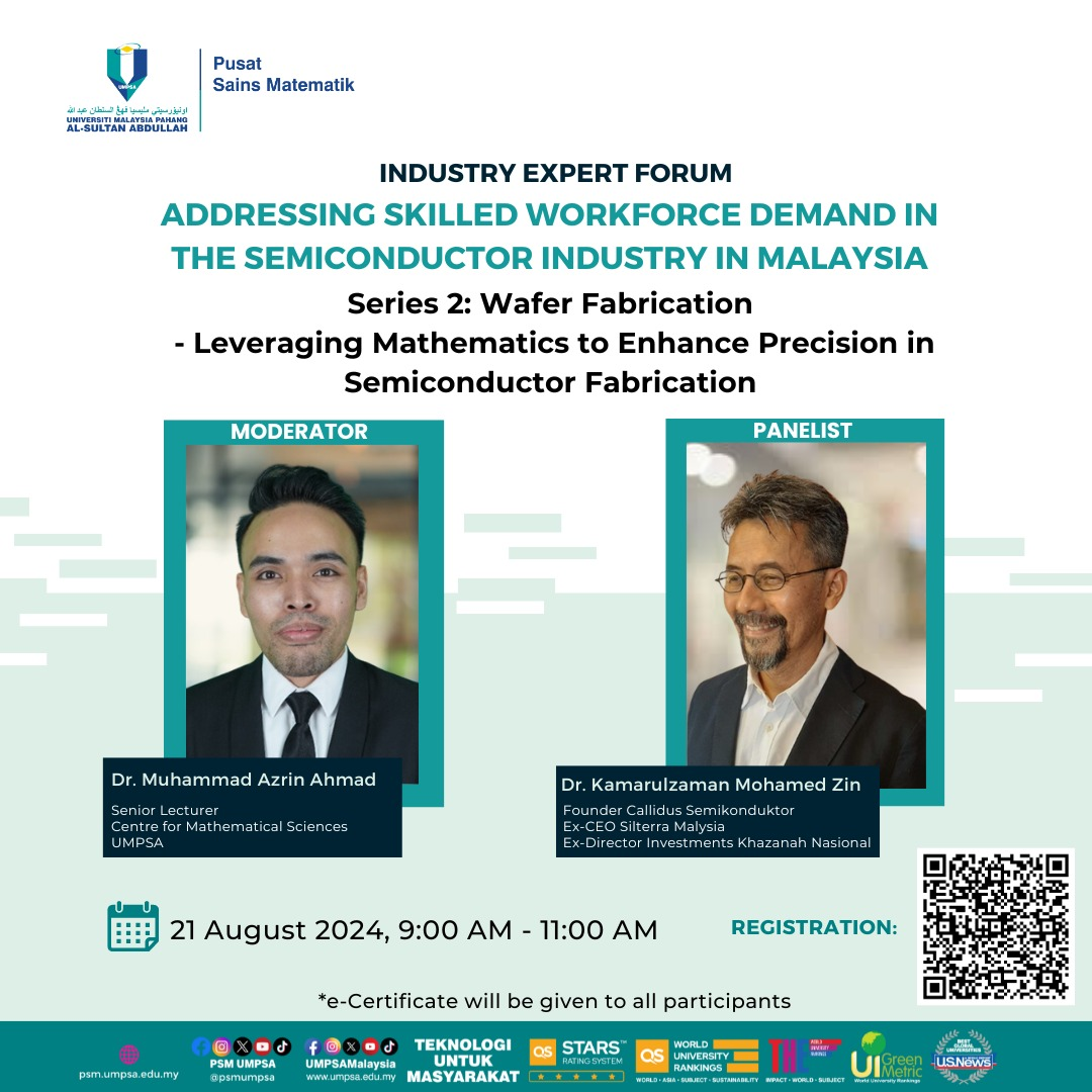 INDUSTRY EXPERT FORUM BY CENTRE FOR MATHEMATICAL SCIENCES, UNIVERSITI MALAYSIA PAHANG AL-SULTAN ABDULLAH