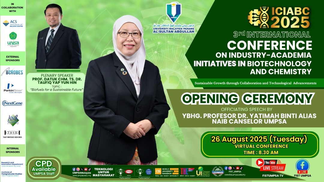 3rd INTERNATIONAL SYMPOSIUM CONFERENCE ON INDUSTRY - ACADEMIA INITIATIVES IN BIOTECHNOLOGY AND CHEMISTRY
