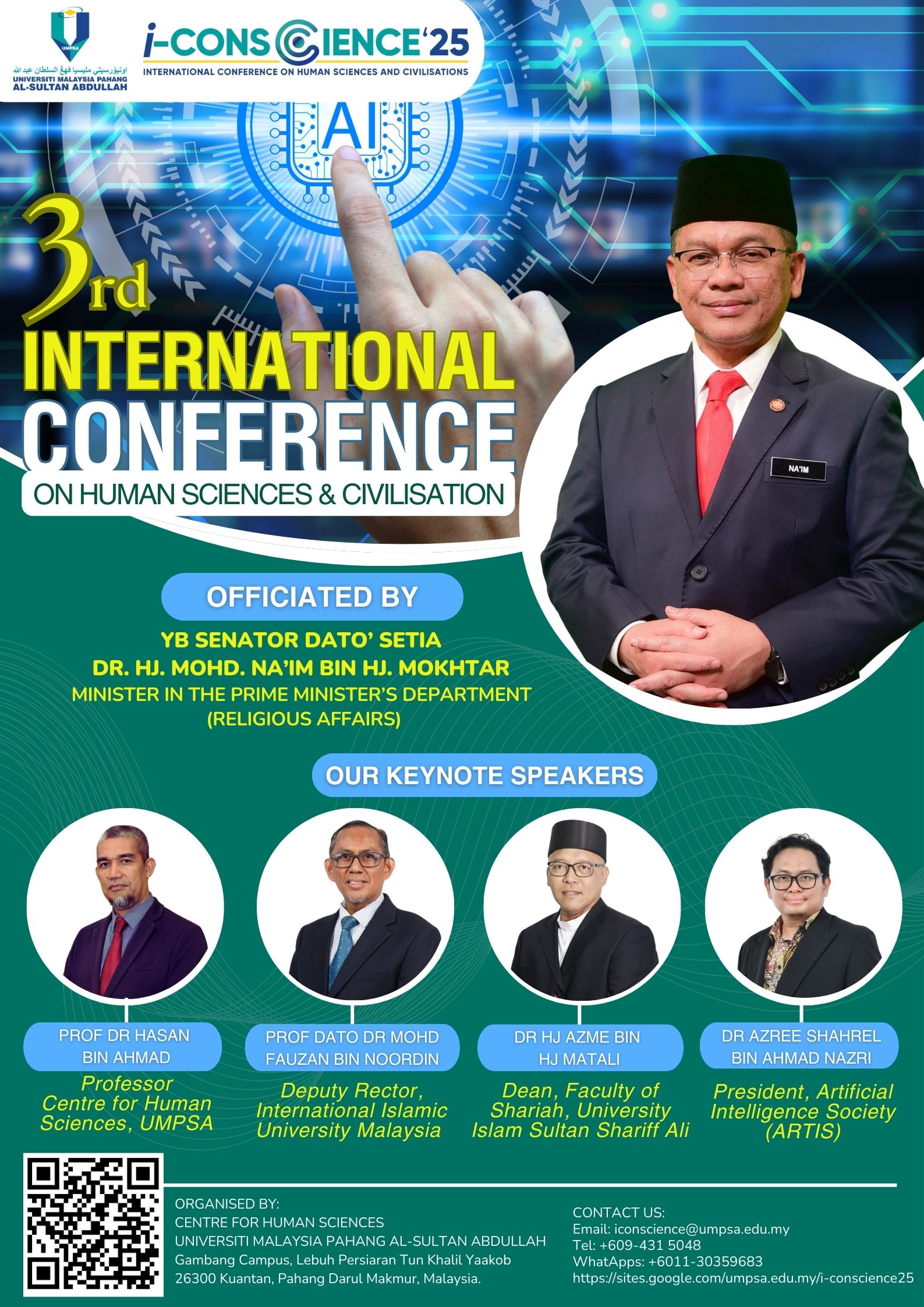 The 3rd International Conference on Human Sciences and Civilisations (i-CONSCIENCE’25)