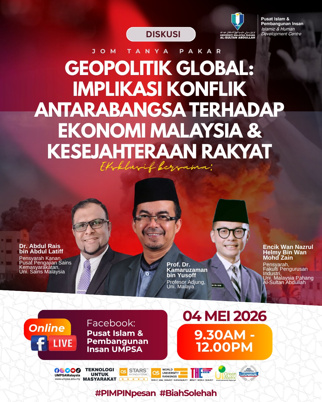 GEOPOLITIK GLOBAL: IMPLIKASI KONFLIK ANTARABANGSA TERHADAP EKONOMI MALAYSIA DAN KESEJAHTERAAN RAKYAT