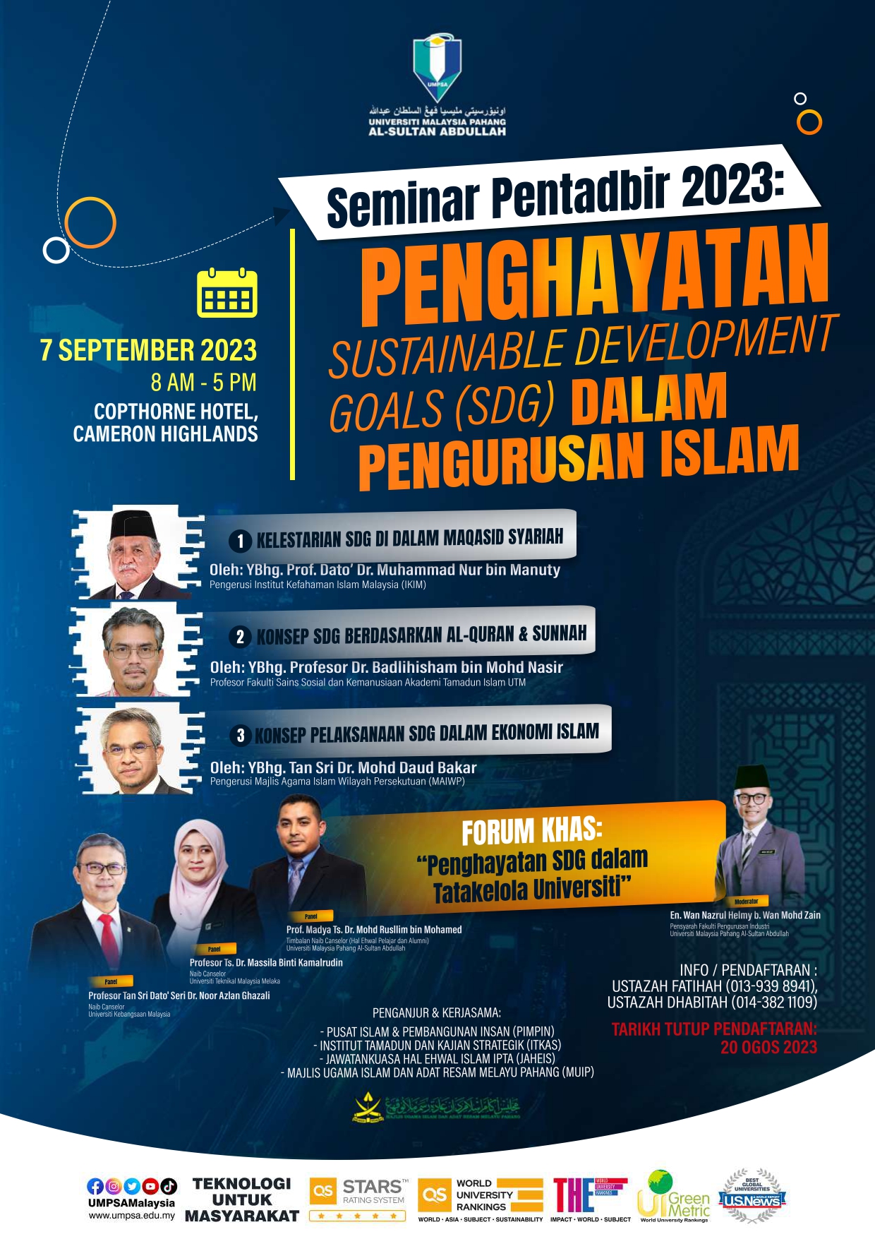 Seminar Pentadbir 2023: Penghayatan SDG Dalam Pengurusan Islam