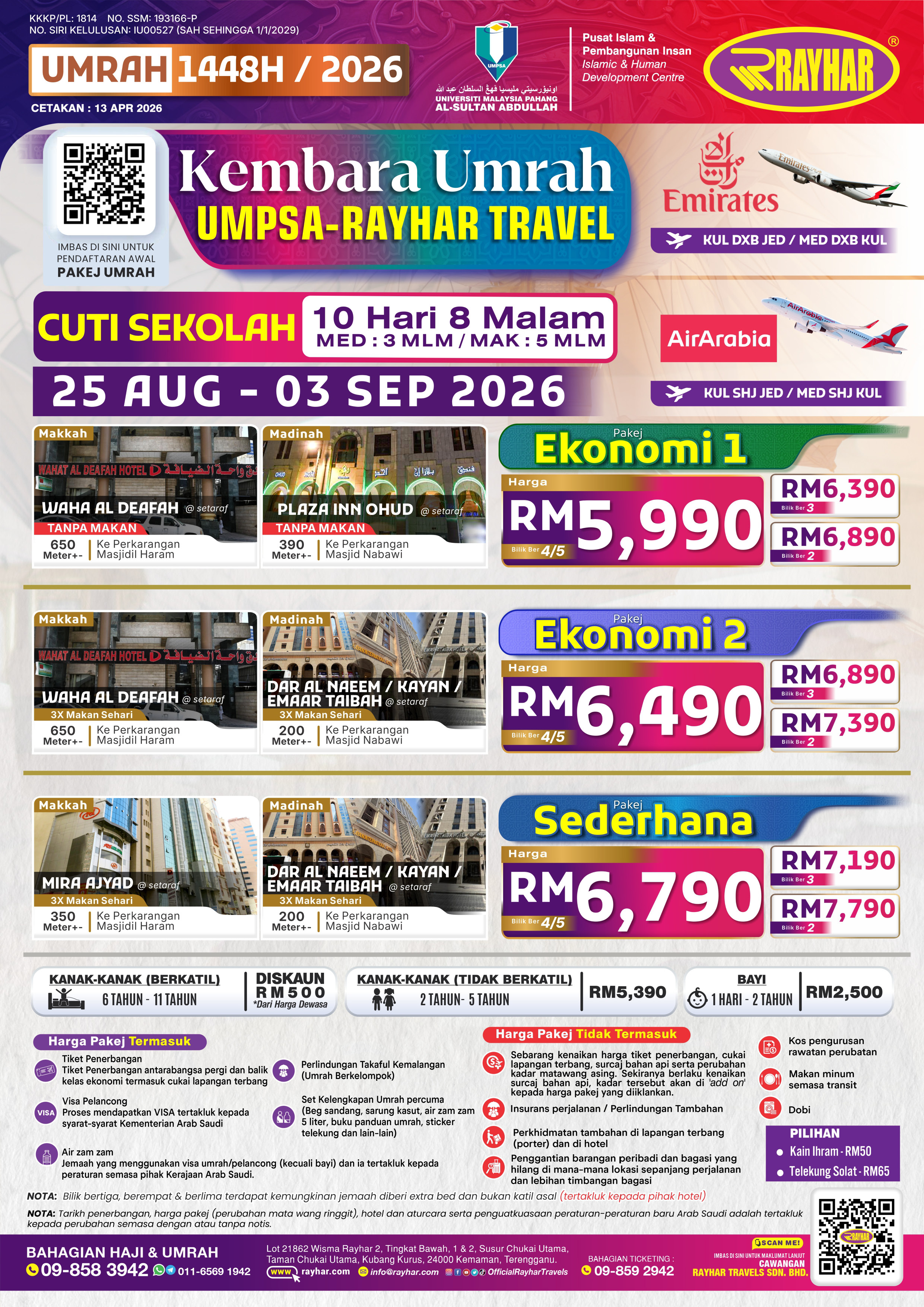KEMBARA UMRAH UMPSA - RAYHAR TRAVEL 1448H/2026M