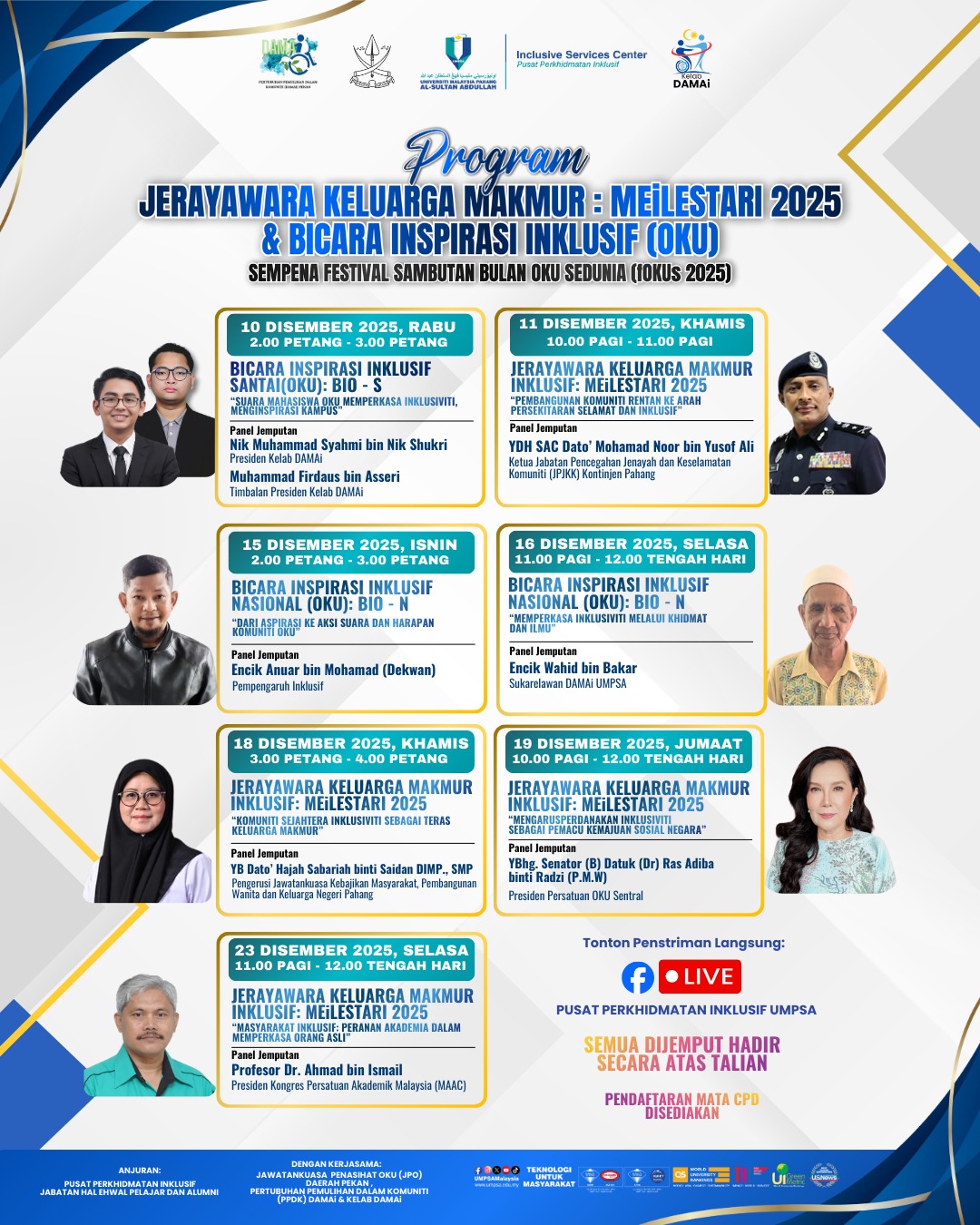 PROGRAM AUDIO SIAR (PODCAST) JERAYAWARA KELUARGA MAKMUR INKLUSIF : MEiLESTARI 2025 DAN BICARA INSPIRASI INKLUSIF (OKU)