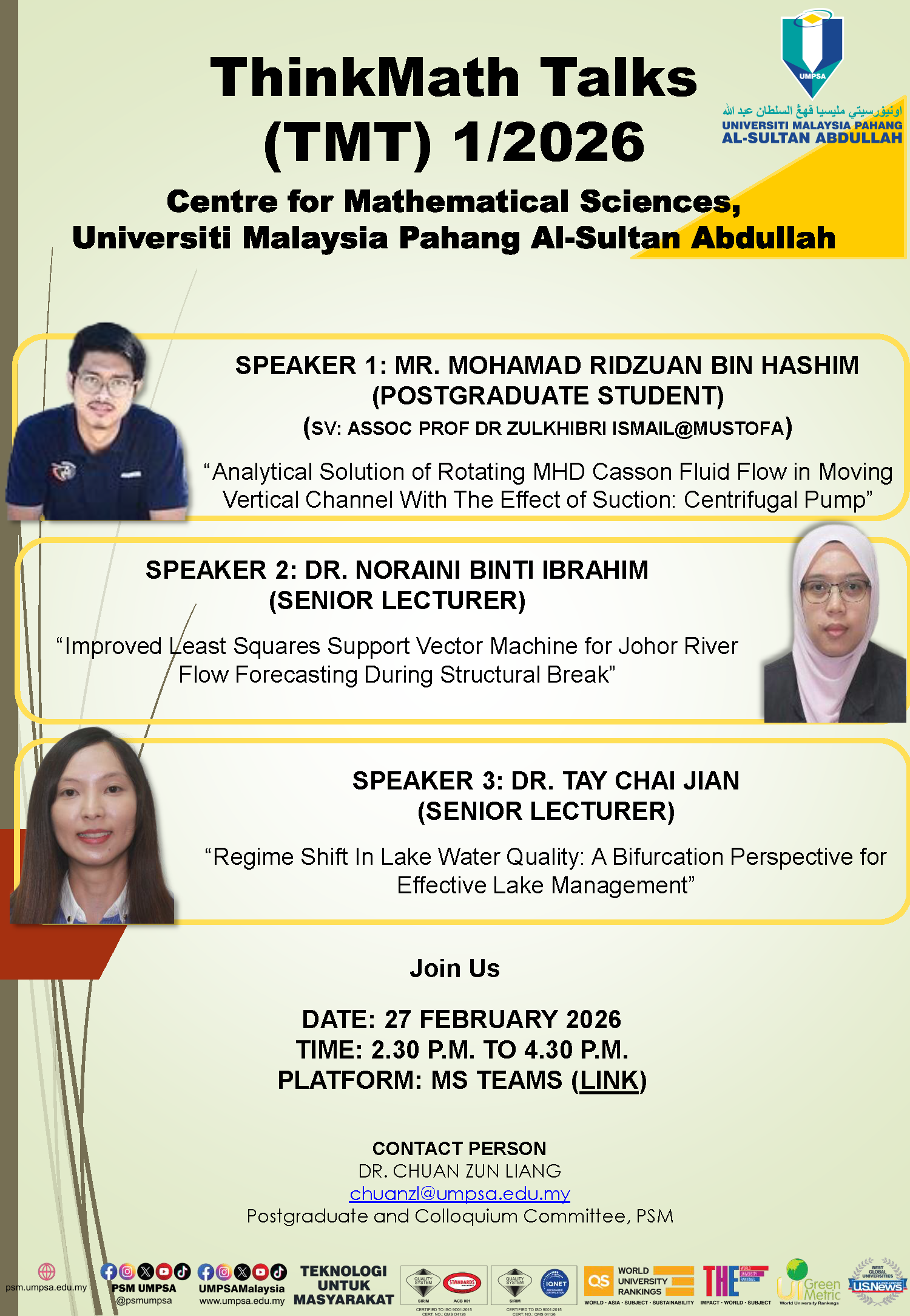 ThinkMath Talks (TMT) 1/2026