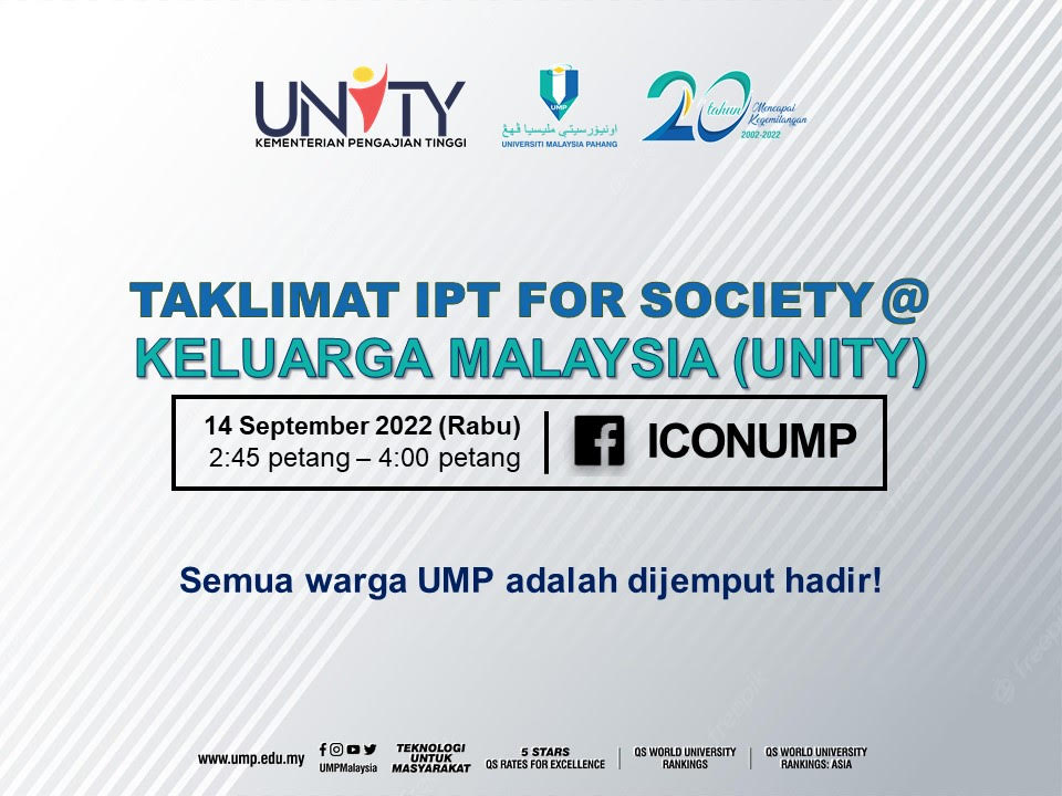 TAKLIMAT IPT FOR SOCIETY @ KELUARGA MALAYSIA (UNITY)