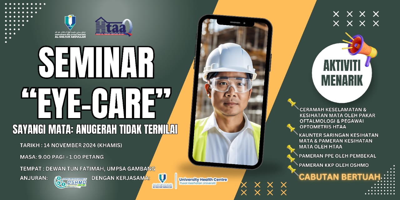 SEMINAR "EYE-CARE" SAYANGI MATA : ANUGERAH TIDAK TERNILAI