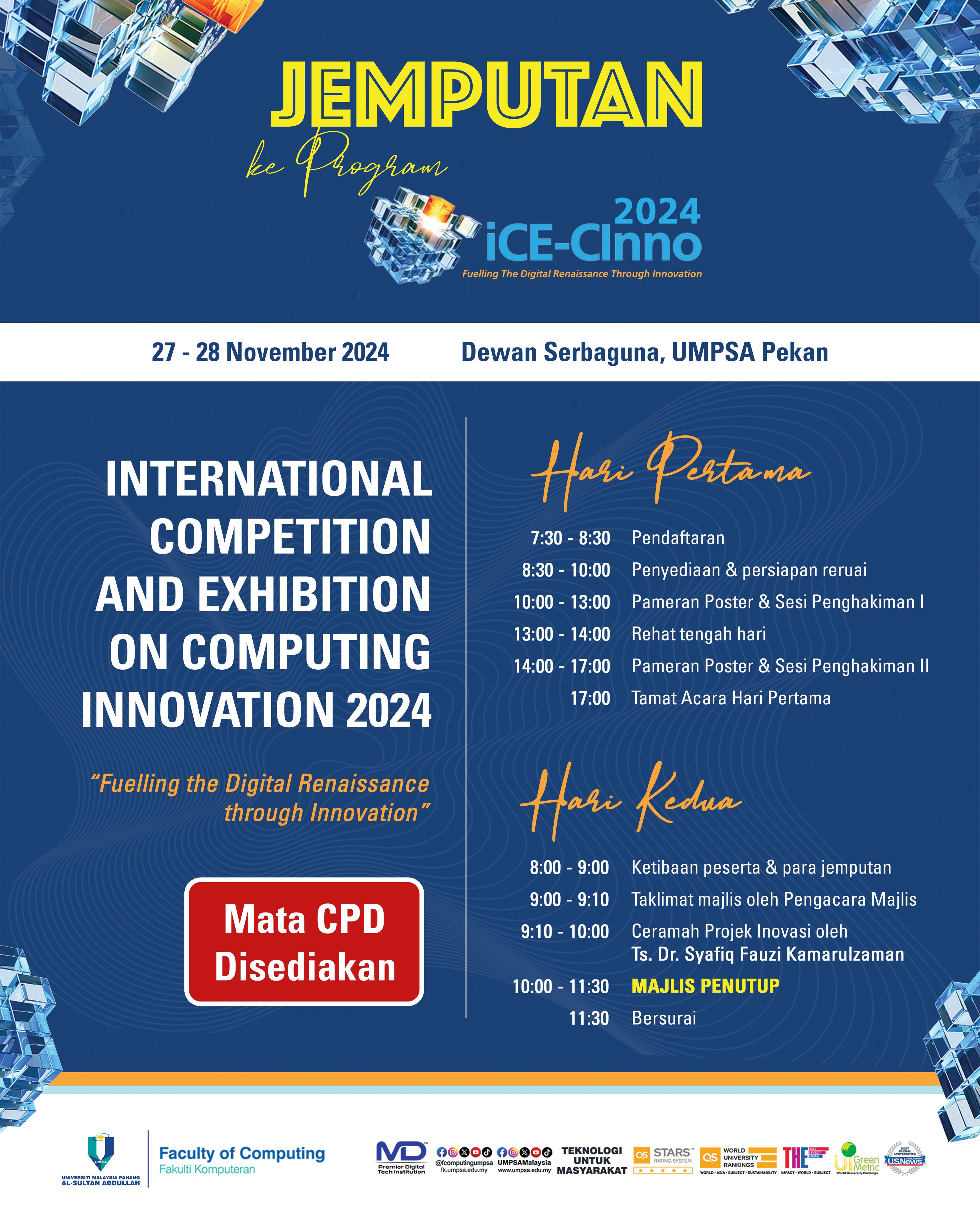 INTERNATIONAL COMPETITION AND EXHIBITION ON COMPUTING INNOVATION 2024 (ICE-CINNO 2024)