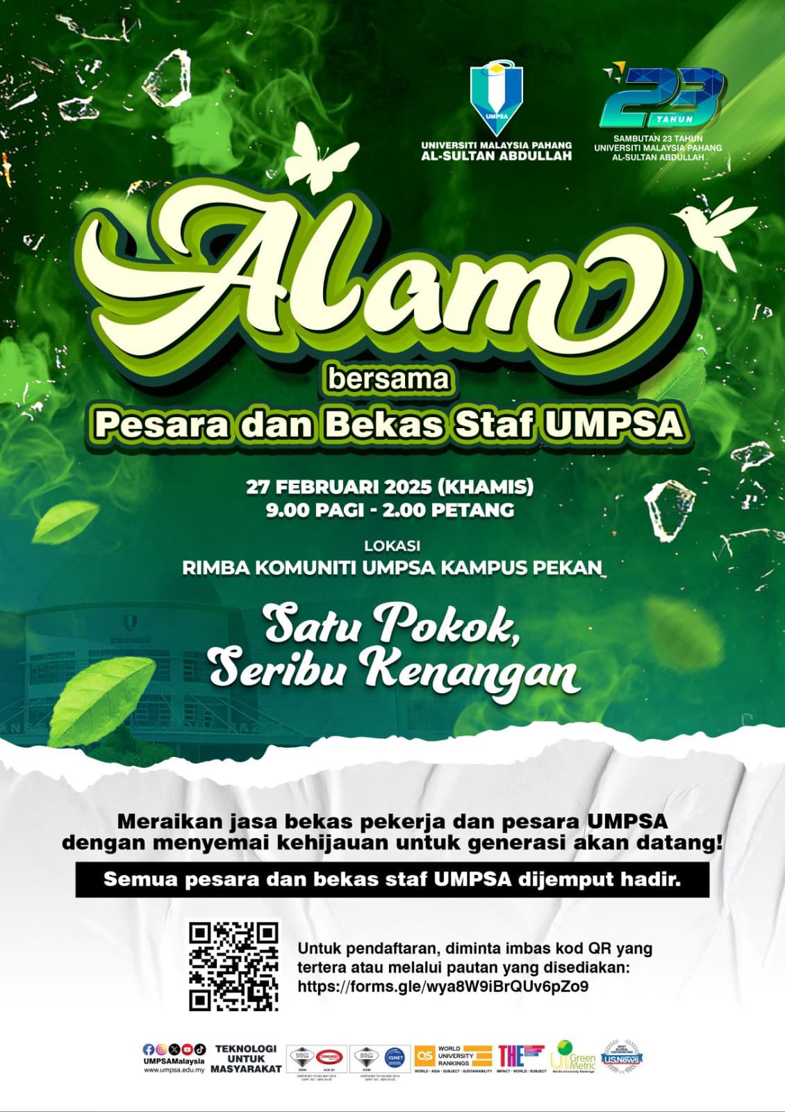 ALAM BERSAMA PESARA DAN BEKAS STAF UMPSA