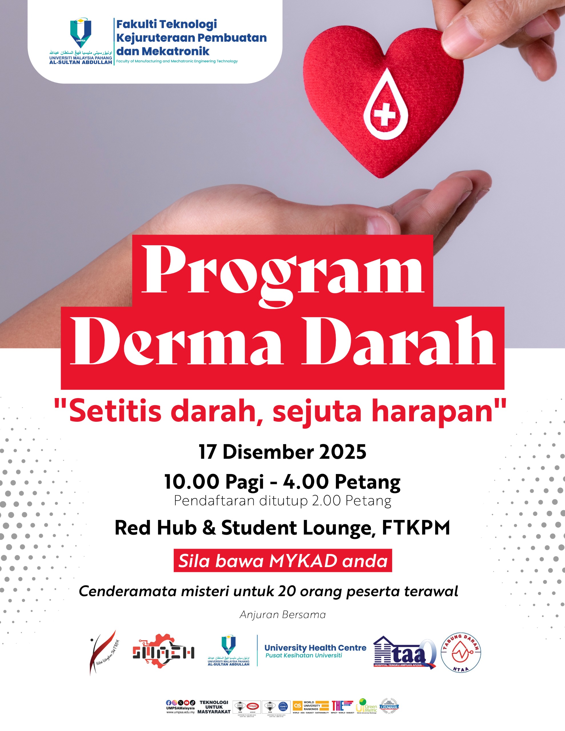 PROGRAM DERMA DARAH "SETITIS DARAH, SEJUTA HARAPAN"
