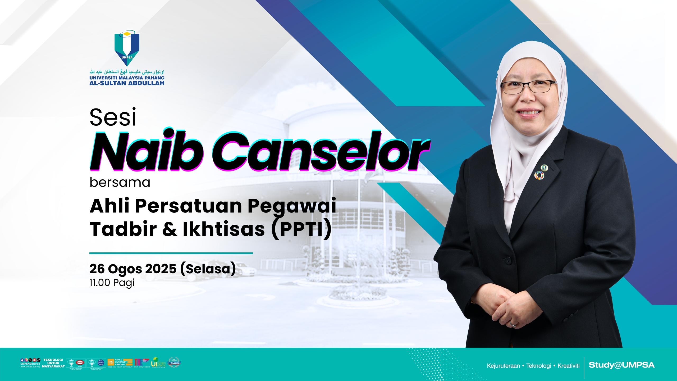 SESI NAIB CANSELOR BERSAMA AHLI PERSATUAN PEGAWAI TADBIR & IKHTISAS (PPTI)