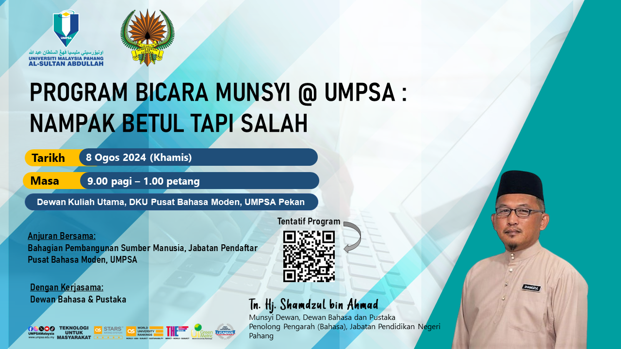 PROGRAM BICARA MUNSYI @ UMPSA : NAMPAK BETUL TAPI SALAH