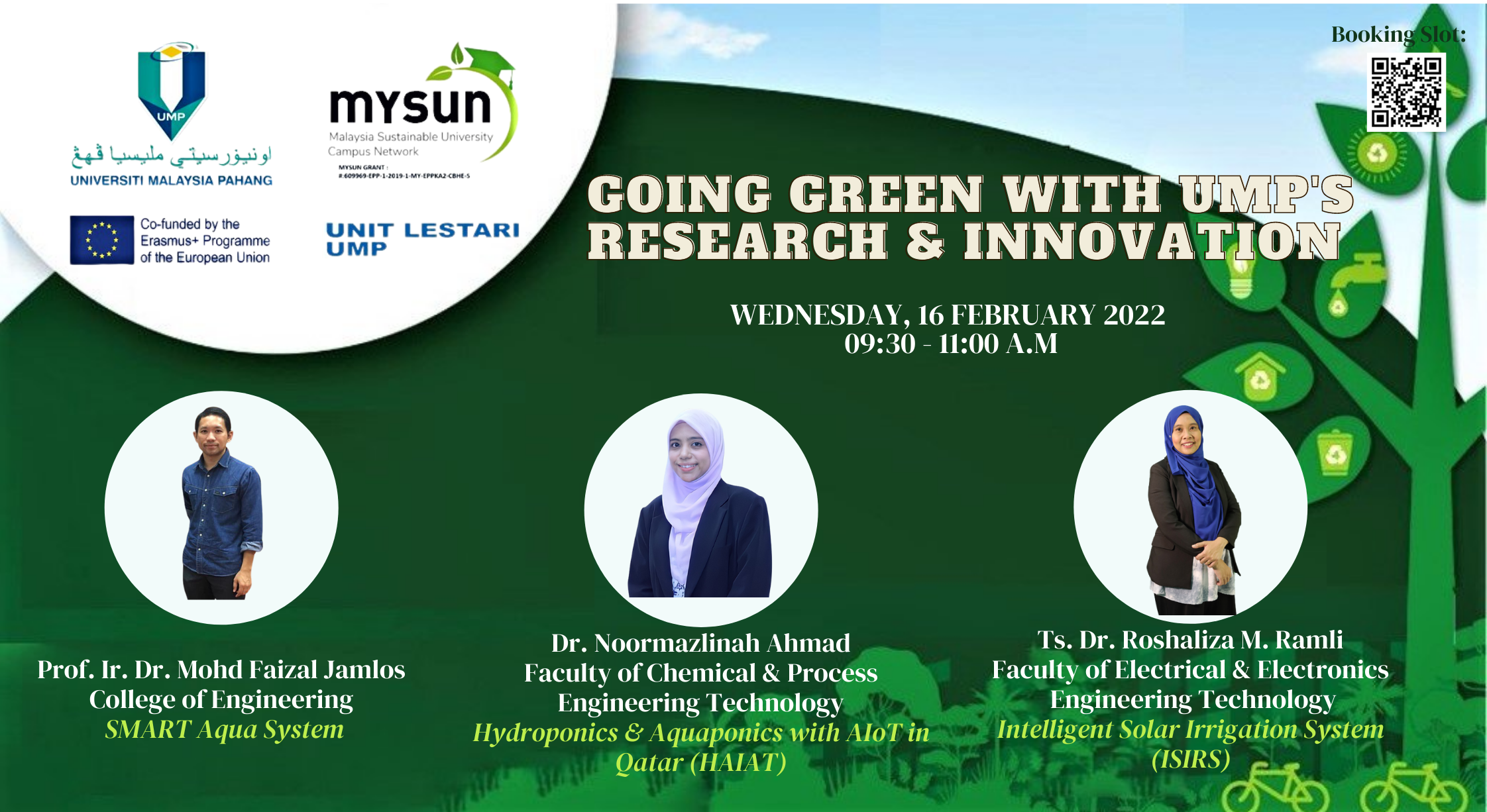 MYSUN UMP :  GOING GREEN WITH UMP's RESEARCH & INNOVATION