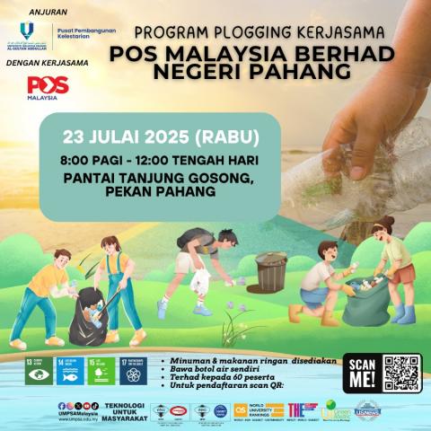  PROGRAM PLOGGING@PANTAI TG. GOSONG, PEKAN (KERJASAMA UMPSA DENGAN POS MALAYSIA BERHAD)