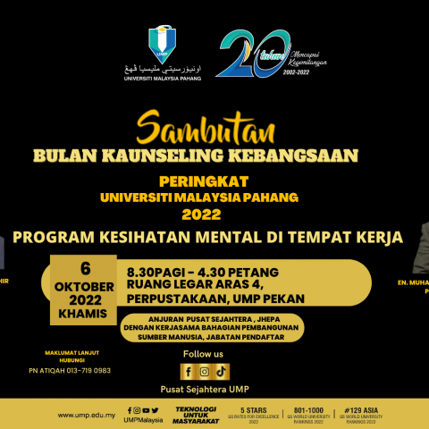 Sambutan Bulan Kaunseling " Program Kesihatan Mental di Tempat Kerja" 