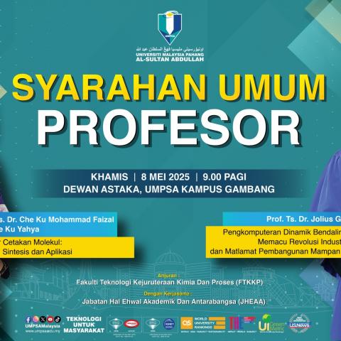 MAJLIS SYARAHAN UMUM PROFESOR FAKULTI TEKNOLOGI KEJURUTERAAN KIMIA DAN PROSES (FTKKP)