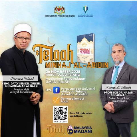 Program Telaah Minhaj Al-Abidin bersama Mantan Mufti Wilayah Persekutuan, YBhg. Dato’ Seri Dr. Zulkifli bin Mohamad Al-Bakri