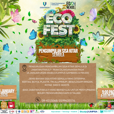  PROGRAM PENGUMPULAN SISA KITAR SEMULA SEMPENA MINGGU ECO FEST UMPSA 2026
