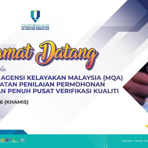LAWATAN PENILAIAN PERMOHONAN KELULUSAN PENUH PUSAT VERIFIKASI KUALITI OLEH MQA 