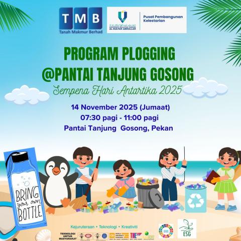 Program Plogging @ Pantai Tanjung Gosong sempena Hari Antartika 