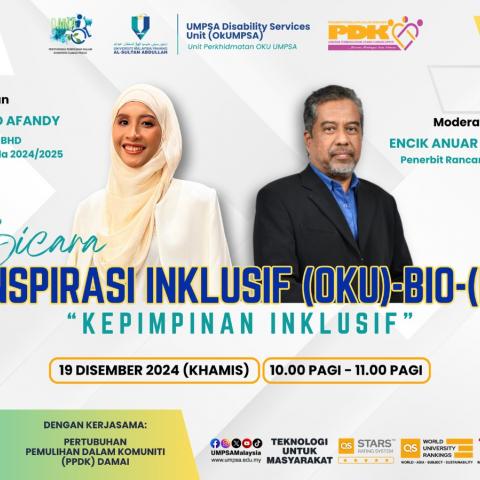 PROGRAM BICARA INSPIRASI INKLUSIF NASIONAL (OKU) - BIO-(N) - KEPIMPINAN INKLUSIF