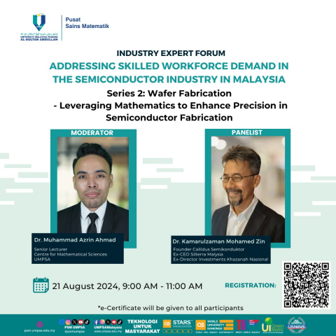 INDUSTRY EXPERT FORUM BY CENTRE FOR MATHEMATICAL SCIENCES, UNIVERSITI MALAYSIA PAHANG AL-SULTAN ABDULLAH