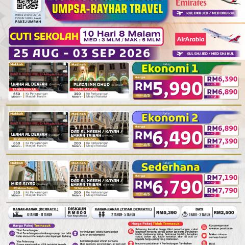 KEMBARA UMRAH UMPSA - RAYHAR TRAVEL 1448H/2026M