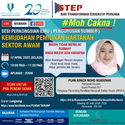 Bersama PUAN ASNIZA MOHD NGADENAN , Pengarah Urusan Grand Premier PLT, Pengasas Perunding Pemilikan Hartanah Sektor Awam (PPHSA)