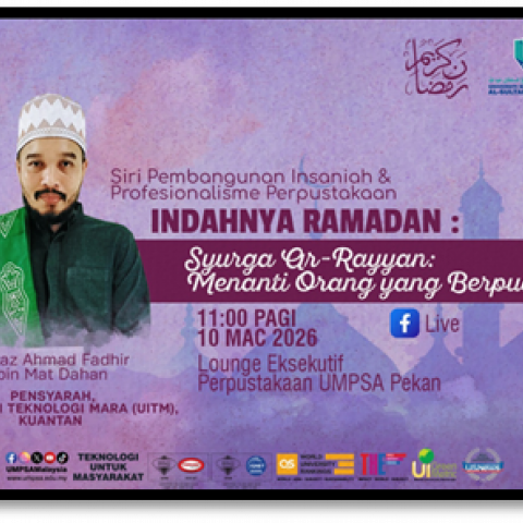 PROGRAM SIRI PEMBANGUNAN INSANIAH & PROFESIONALISME PERPUSTAKAAN: INDAHNYA RAMADAN: Syurga Ar Rayyan, Menanti Orang yang Berpuasa